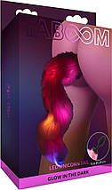 Анальна пробка з хвостом та підсвічуванням Taboom Unicorn Tail & Buttplug LED, фото 5