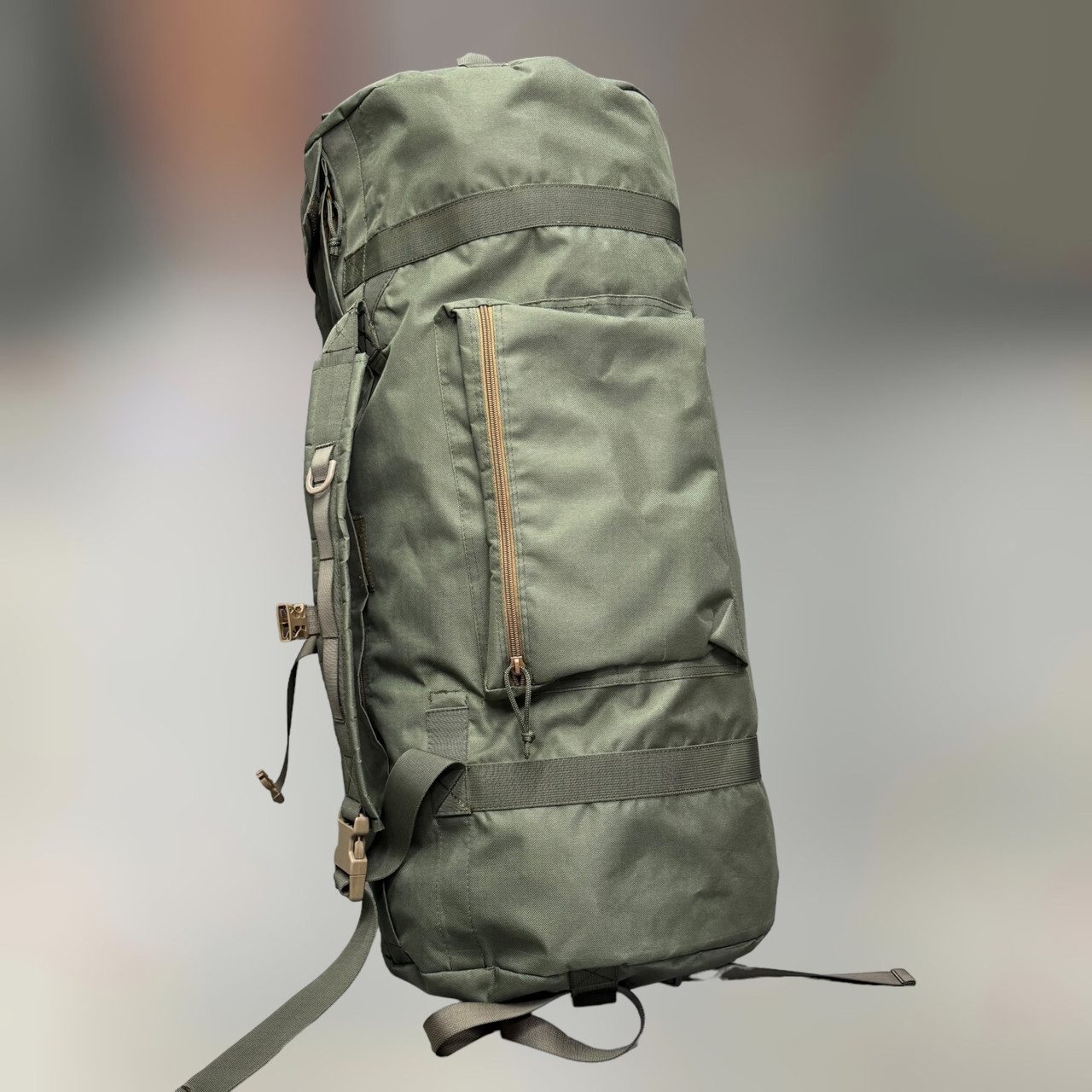 Баул армійський 100 л, Оксфорд 600D, з плечовими ременями, Мультикам, Wintac, армійський речмішок Без візерунків і принтів, Олівковий, фото 1