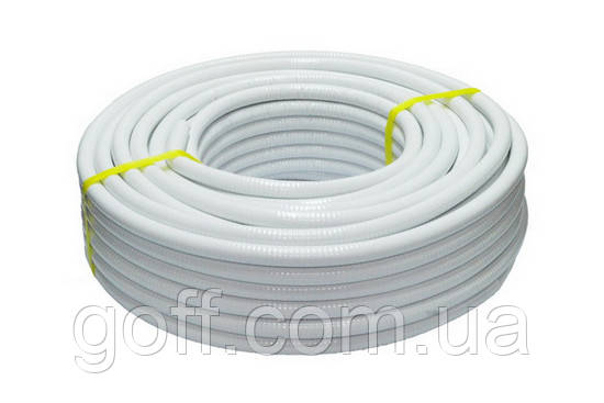 Неіржавка гофра для газу в білому обплетенні 15 мм, не відпалена, фото 1