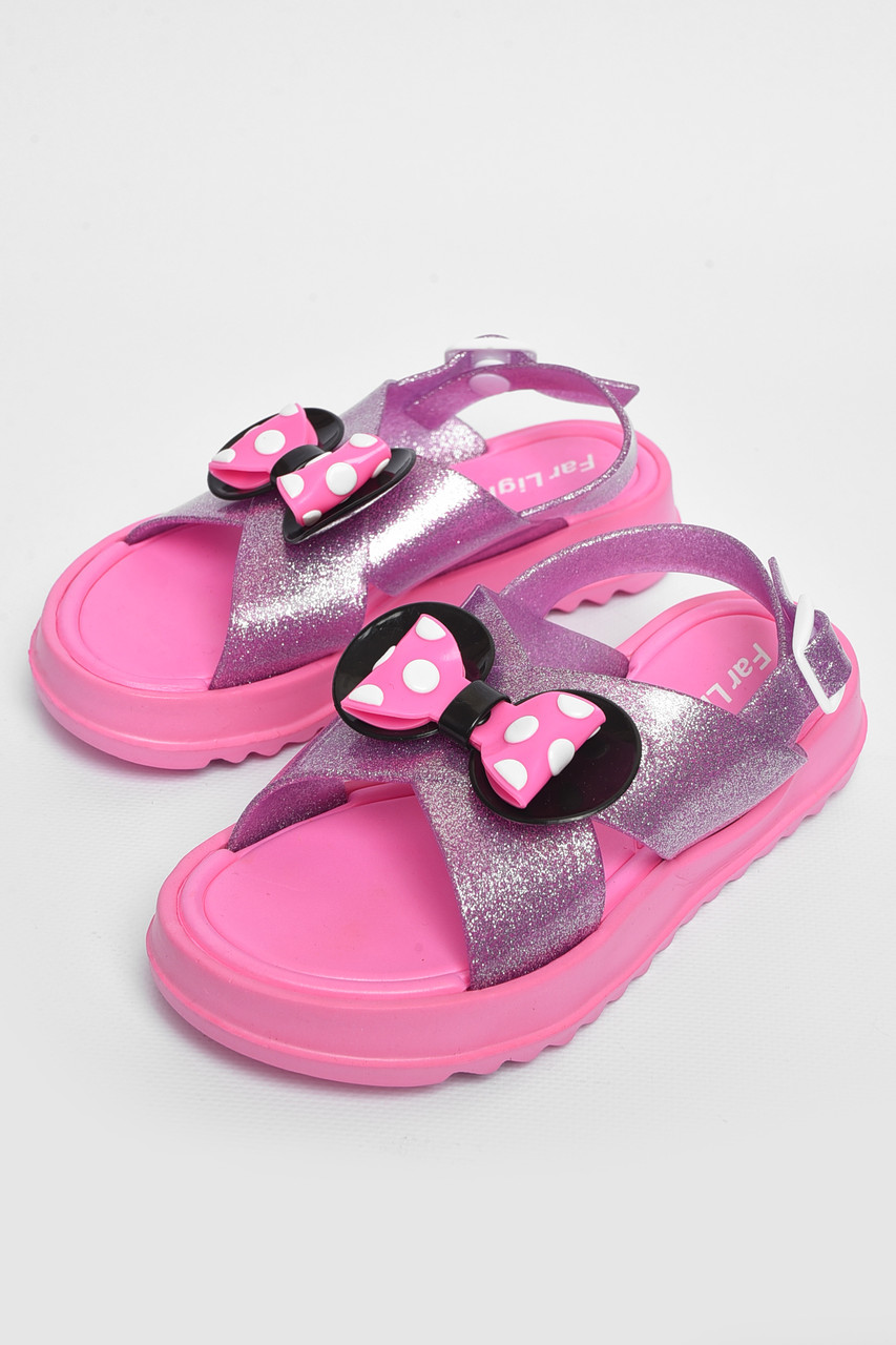 Босоніжки дитячі для дівчинки рожевого кольору 182234S, фото 1
