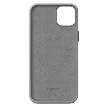 Чохол накладка ArmorStandart FAKE Leather для Apple iPhone 15 Plus Grey (ARM76295), фото 3