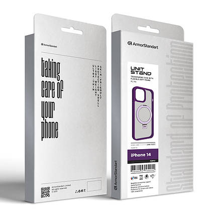 Чохол накладка ArmorStandart PC Unit Stand для Apple iPhone 14 Purple (ARM70557), фото 3