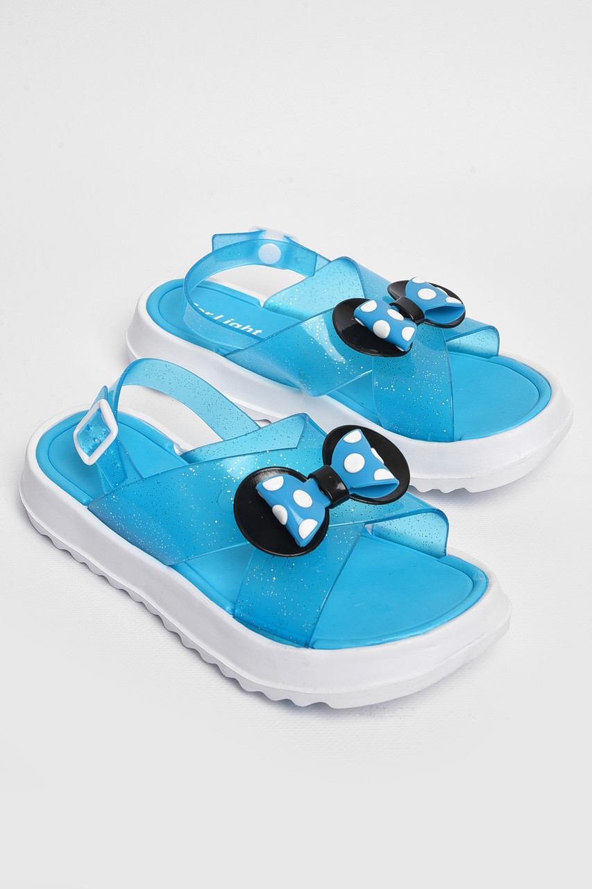 Босоніжки дитячі для дівчинки блакитного кольору 182221P, фото 1