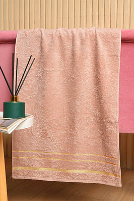 Рушник для обличчя махровий пудрового кольору 181807T Безкоштовна доставка