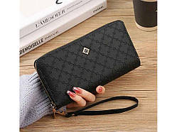 Гаманець жіночий 20*10*2,5см 2385-6 чорний екошкіра ТМ КИТАЙ