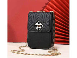 Гаманець жіночий 19*13*7см 2024/2-1 чорний екошкіра ТМ КИТАЙ