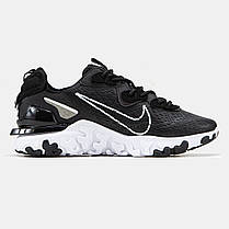 Чоловічі Кросівки Nike React Vision Black White / Найк Реакт Віжен Чорні з Білим, фото 3