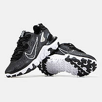 Чоловічі Кросівки Nike React Vision Black White / Найк Реакт Віжен Чорні з Білим, фото 6