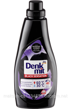 Гель для прання чорного Denkmit 1 liter Denkmit Black Sensation 1 літр Продотти Prodotti