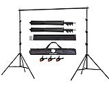 Кріплення для фону 2 х 3 м.Profi-light DFS-2030 студійні ворота на один фон + Сумка-чохол, фото 3