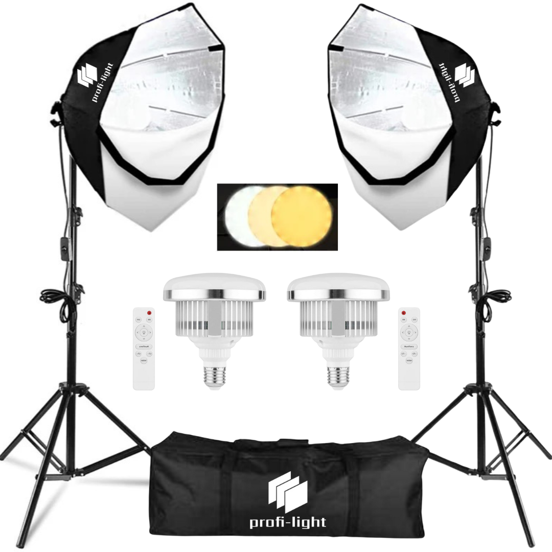 Комплект світлодіодного студійного освітлення 70х70 см Profi-light SCS-7712-150 LED