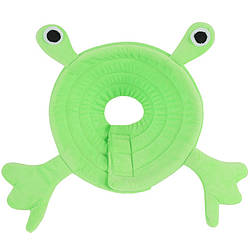 М'який комір-подушка для кішок DT-613 післяопераційний захисний від вилизування L Green Frog