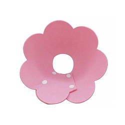 М'який комір-подушка для кішок DT-1063 Flower післяопераційний захисний від вилизування L Pink