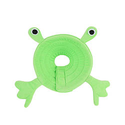 М'який комір-подушка для кішок DT-613 післяопераційний захисний від вилизування S Green Frog