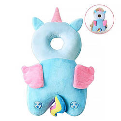 Дитяча захисна подушка-рюкзак Tochang для захисту голови у разі падіння підголівник Єдиноріг