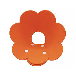 М'який комір-подушка для кішок DT-1063 Flower післяопераційний захисний від вилизування L Orange
