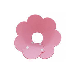 М'який комір-подушка для кішок DT-1063 Flower післяопераційний захисний від вилизування M Pink