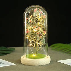 Гіпсофіла в колбі KY-262 з LED-підсвіткою світлодіодний нічник Red