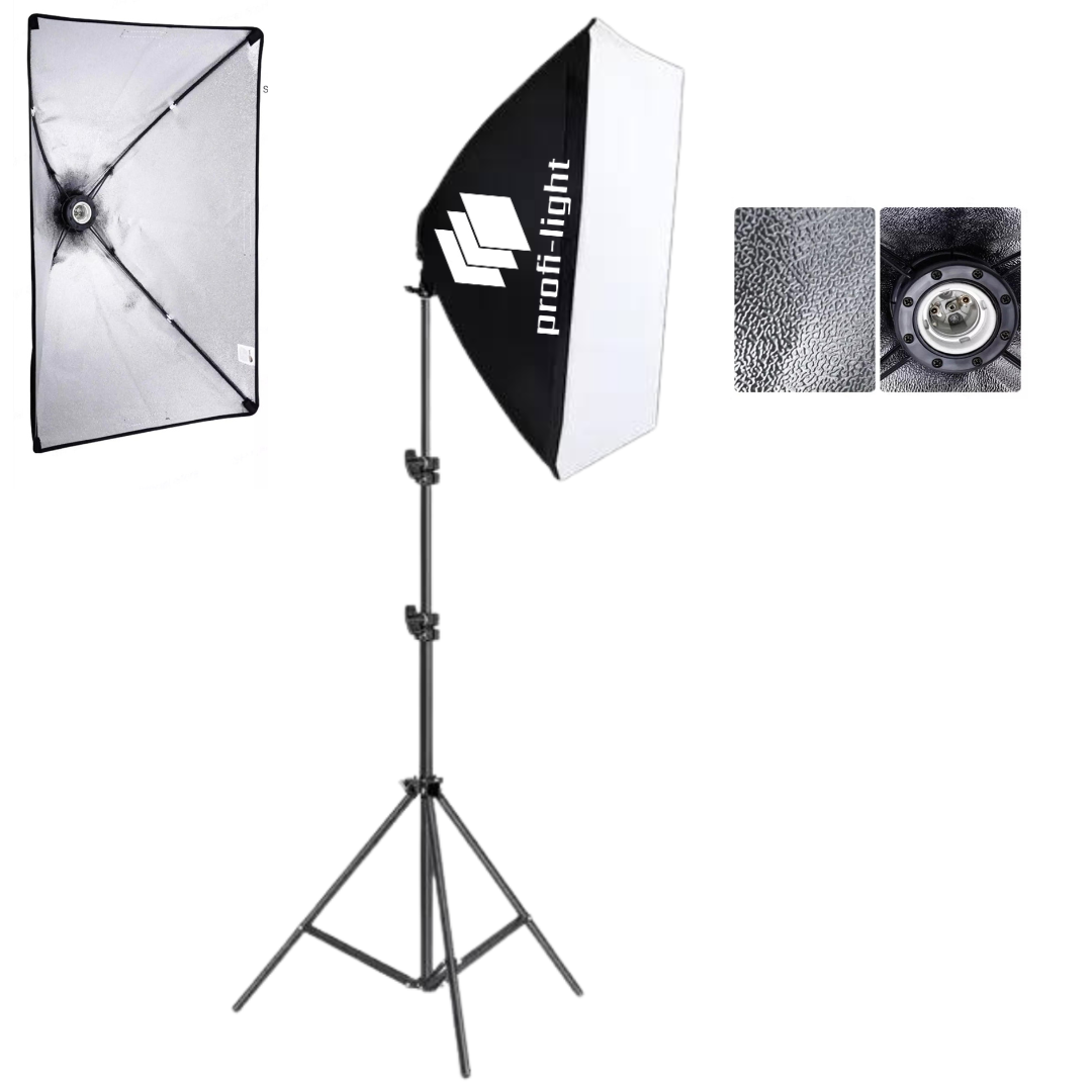 Софтбокс 50х70 см із патроном Е27 Profi-light PS-571 + Стійка 2 м