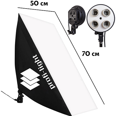Софтбокс 50х70 см Profi-light PS-574 на 4 патрони E27 (Без стійки), фото 1