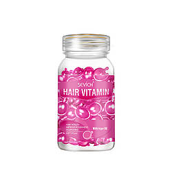 Вітамінні капсули для волосся Sevich Hair Vitamin with Argan oil для ламкого та тьмяного волосся рожеві 30 шт.