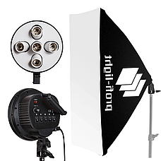 Набір постійного студійного світла 60х90 см Profi-light PS-6952 на 5 патронів E27, фото 5