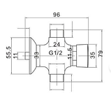 Кран дозатор для душу, IDRAL MODERN 08130 Classik, фото 3
