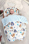 Набір у коляску для хлопчика 3 предмети — подушка, простирадло, плед, фото 2