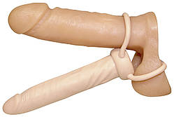 Кільце з дильдо для стимуляції анусу тілесного кольору You2Toy Кайф