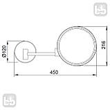 Дзеркало косметичне Imprese з підсвіткою (збільшення Х3) 181322, фото 2