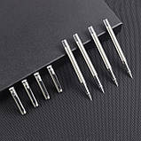 Професійна перова ручка Grand Boss Stainless, закрите перо позолота 22К, преміумкласу з футляром., фото 5