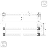 Тримач рушника Imprese BRENTA 60 см ZMK071901290 хром, фото 2