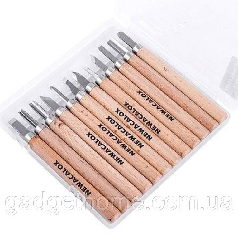 ТОП! Набір висікалок для вишивки по дереву Newacalox 12 шт. - (gHome), фото 1