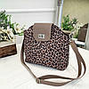 Сумка жіноча комбінована ТМ "Vasha Para". Натуральна шкіра візон і шкіра леопард. В наявності, фото 2