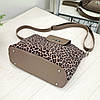 Сумка жіноча комбінована ТМ "Vasha Para". Натуральна шкіра візон і шкіра леопард. В наявності, фото 3