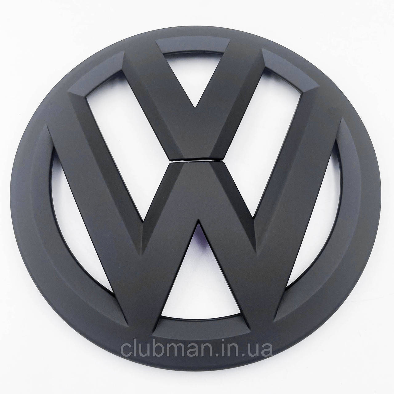 Емблема передня VW (Фольцваген) 140 мм GOLF 6 - Матовий Чорний