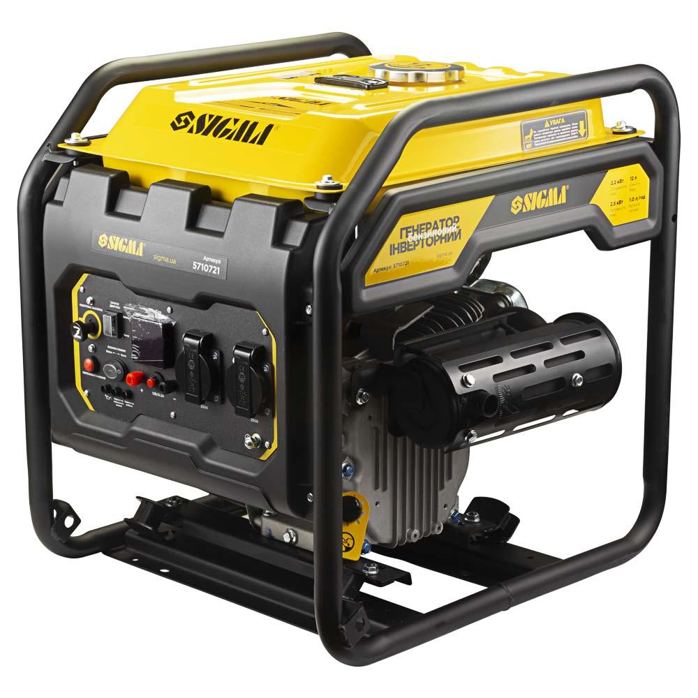 Генератор інверторний бензиновий 4.0/4,5кВт 12л 4-х тактний ручний запуск SIGMA, фото 1