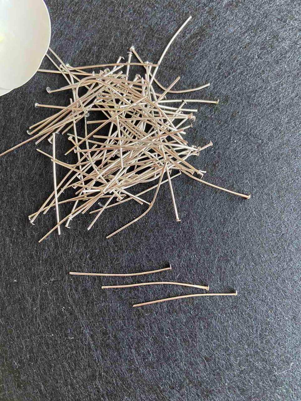 Пін Цвяхи з Плоским Капелюшком 4 см колір Сталь 100 г