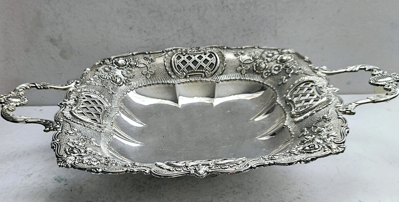 Срібна цукерка фруктовниця Троянда, фото 1