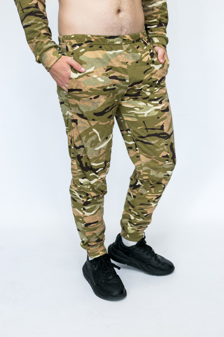 Кальсони демісезон трикотажні з карманами, камуфляж Мультікам ЗСУ розміри 46,48,52,54,56,58,60, фото 1