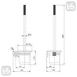 Щітка для унітаза Imprese BRENTA хром ZMK071901260, фото 2