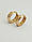 Золоті сережки кільцями Ukr-gold, фото 4