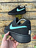 Чоловічі кросівки Nike Air Force 1 Low Reflective Найк Форс Тіффані чорні із Нубука, фото 9
