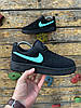 Чоловічі кросівки Nike Air Force 1 Low Reflective Найк Форс Тіффані чорні із Нубука, фото 5