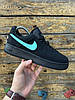 Чоловічі кросівки Nike Air Force 1 Low Reflective Найк Форс Тіффані чорні із Нубука, фото 6