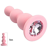 Чорна анальна пробка з каменем, корок для аналога силіконова, Анальний стимулятор піраміда, інтимні іграшки, фото 8