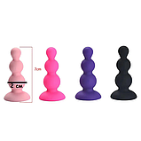 Чорна анальна пробка з каменем, корок для аналога силіконова, Анальний стимулятор піраміда, інтимні іграшки, фото 9