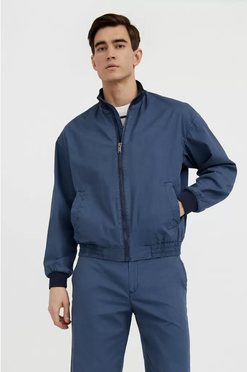 Чоловіча вітровка з бавовни Finn Flare S21-21039-101 синя 3XL, фото 1