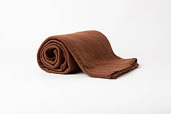 Плед флісовий Saffran розмір 130х160 темно-коричневий- ніжний та практичний плед із флісу