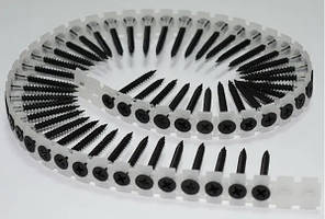 Шуруп гіпсокартонний двухзаходной (в стрічці) 3,5х25 (1000шт/уп)